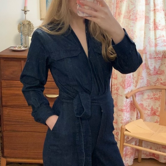 NWT Banana Republic 70’s Look Denim Jumpsuit Small /2 - Picture 5 of 6